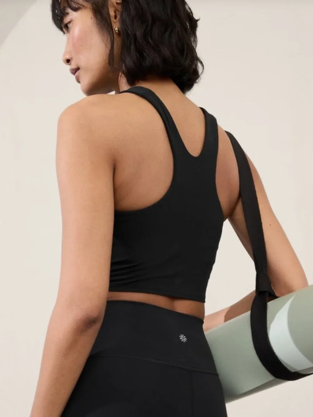 Athleta Conscious Crop Bra Black XS